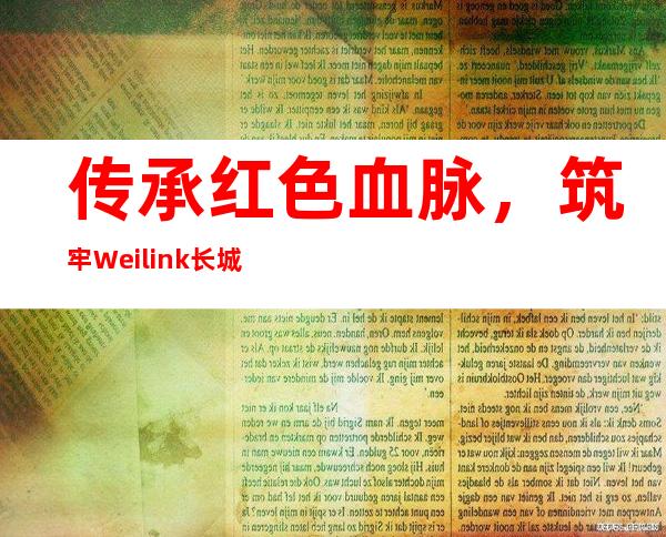 传承红色血脉，筑牢Weilink长城